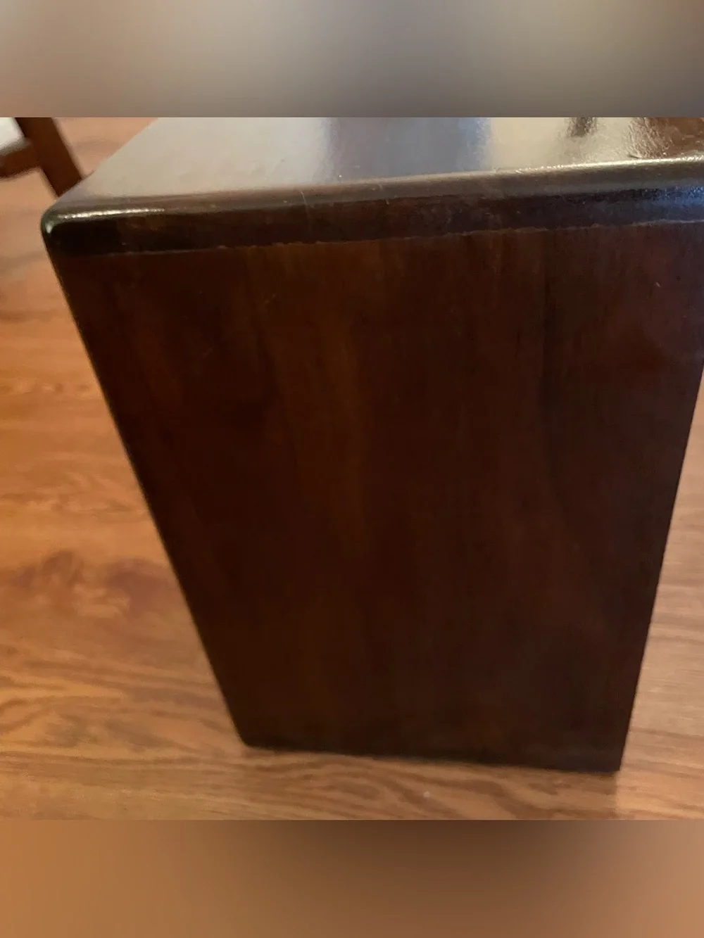 Vintage Hand Crafted Walnut 9 Drawer Jewelry Chest Felt Lined